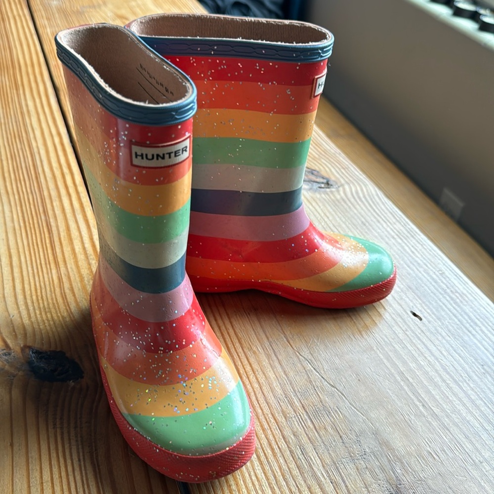 Hunter Rainbow Rain Boots- Gently Used- Toddler 11 (US)